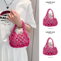 High-end niche crossbody bag for women 2023 summer new style cute bucket girls woven bag casual handbag 【JYUE】