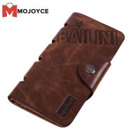 MOJOYCE Vintage Mens Genuine Leather Bifold Wallet Card Holder Slim Coin Purse