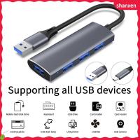 SHANXEN อะแดปเตอร์ OTG อะลูมินัมอัลลอย4พอร์ต USB 3.0ฮับ Type-C แท่นวางมือถือขยาย3.1