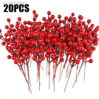 【hot】❒┅☜  20/5PCS Artificial Berries Branch 14 Holly Fake Flowers Bouquet Wedding Xmas