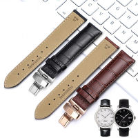 19mm 20mm 21mm 22mm Genuine Leather Watch Band for T035 Lilock T063 T41 Curved End Handmade Watch Strap Butterfly Buckle