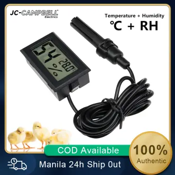 Reptile Thermometer Hygrometer Humidity Temperature Sensor Digital Gauge  For Reptile Tank Terrariums Incubator Industrial Instruments Display  Instrume