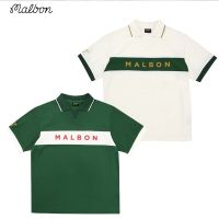 new tide เสื้อมีกางเกงเล่นกอล์ฟแฟชั่นกีฬาฉบับภาษาเกาหลี Malbongolf กางเกงเล่นกอล์ฟผู้ชายเสื้อโปโลฤดูร้อน