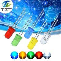 TZT 100PCS 5MM F5 LED Diode 5 mm Light Assorted Kit Green Blue White Yellow Red COMPONENT DIY kit light-emitting diodeElectrical Circuitry Parts