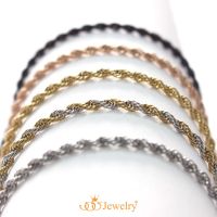 555jewelry สร้อยคอโซ่ ดีไซน์สวยลายเชือก รุ่น MNC-C093 - สร้อยสแตนเลส สร้อยคอผู้ชาย สร้อยคอผู้หญิง (CH4-CH7] บริการเก็บเงินปลายทาง