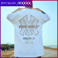 MOQOOL S-7XL Cotton Men T Shirt Oversized Sports Short Sleeve Red Oversize Plus Size Tshirt Round Neck T-shirts Trendy Tees Mens Clothing