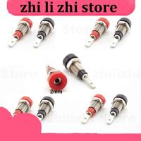 zhilizhi Store 2mm Brass Female Socket Banana plug Connector Jack Chassis Panel Mount nut for Non-Shrouded Terminal Brass Nickel plated q1