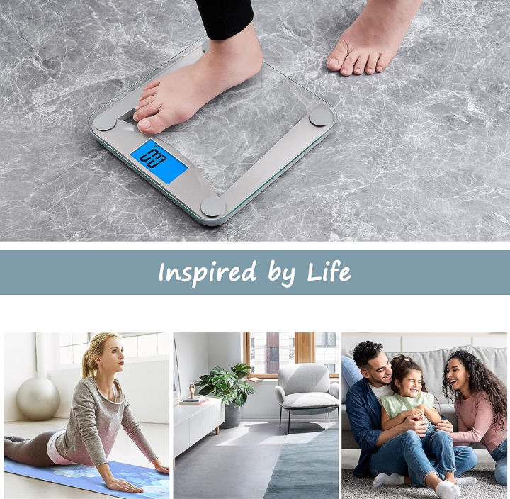 vitafit-digital-bathroom-scale-for-body-weight-weighing-professional-since-2001-extra-large-blue-backlit-lcd-and-step-on-batteries-included-400lb-180kg-clear-glass-silver-digital-silver