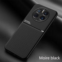 Huawei Mate 50 Pro Case,RUILEAN Fashionable Moire Embedded Iron Plate Ring-free Bracket Phone Case (Compatible with Magnetic Car) for Huawei Mate 50 Pro