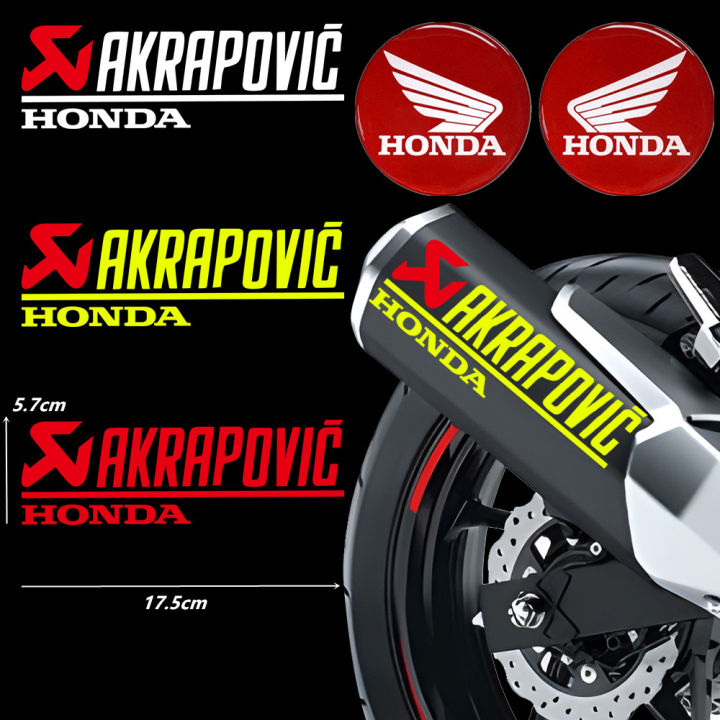 รถจักรยานยนต์ฮอนด้า3d-เจลสัญลักษณ์เรซินป้าย-akrapovic-ท่อไอเสีย-vario-150-adv150-vario150esp-winner150-wave125-cb150-pcx125