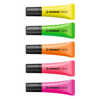 STABILO Neon ปากกาเน้นข้อความ ด้ามนิ่ม ชุด 5 สี