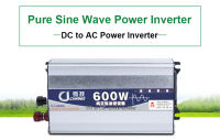 อินเวอร์เตอร์เพียวซายน์เวฟ600วัตต์,ตัวแปลงไฟ DC 12V/ 24V เป็น AC 220V หน้าจอ LED/LCD แบบพกพาอินเวอร์เตอร์สำหรับรถยนต์