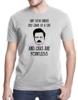 2019 RON Swanson อ้างแมว Pointless ตลก T เสื้อ