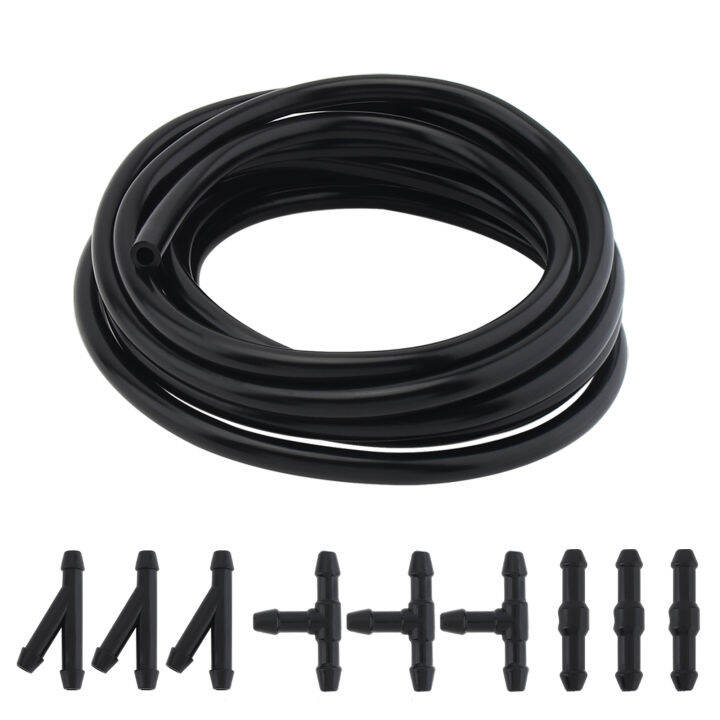 3 Meter Universal Windshield Washer Hose Kit with 12 Pcs Hose