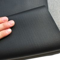 Buulqo 50x68cm Black PVC leather Faux Leather Fabric for Sewing artificial leather for DIY bag material 0.6mm