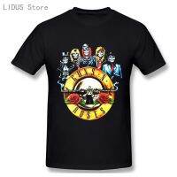 Hot sale N Roses band graphic Mens 100% Cotton Round Neck Short Sleeve T-Shirt  Adult clothes