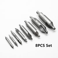 8PCS Set HSS Combined Center Drill Bit 60 Degree Countersinks Angle 1.0mm 1.5mm 2.0mm 2.5mm 3.0mm 4.0mm 5.0mm 6.0mm Metal Drill