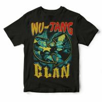 Hot sale WU-TANG CLAN band graphic Mens 100% Cotton Round Neck Short Sleeve T-Shirt  Adult clothes