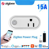 ❣◄❁ Tuya ZigBee 3.0 Smart Wifi Plug 15A US With Timing Power Monitor Function Remote Control Socket Outlet Need Connected Gateway