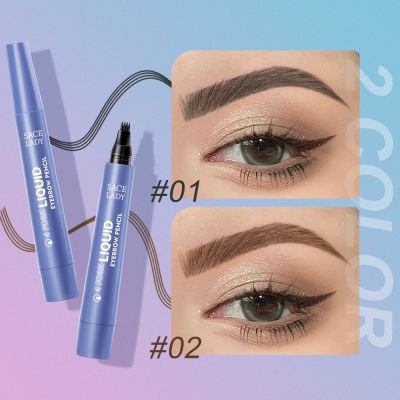 4 Point Eyebrow Pencil Waterproof Liquid Eyebrow Pen Fine Long Lasting Pen Long Eye Liquid Lasting Eyebrow Makeup Sketch