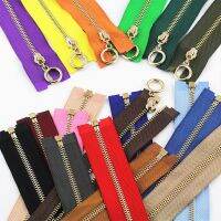 1pcs 15/20/30/40cm 3# Metal Tooth Zipper Close-end Rose Gold Slider DIY Bag Purse  Luggage Dress Footwear Zippers Door Hardware Locks Fabric Material