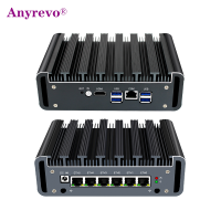 คอมพิวเตอร์ขนาดเล็กไม่มีพัดลมสำหรับ PfSense/OPNsense เคสอลูมิเนียม Fanless Intel Core I7 10510U I3 I5ซีพียูแบบแกนคู่ขนาดเล็กคอมพิวเตอร์ขนาดเล็กมี2ช่อง DDR4 6 Intel Gigabit LAN รองรับ VPN Firewall แบบนิ่ม AES-NI