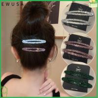 EWUSA 6PCS โลหะผสมอัลลอยด์ คลิปผม rhinestone อุปกรณ์เสริมผม ที่หนีบผมบีบีกัน ของใหม่ คลิปปากเป็ด ผมเส้นผม