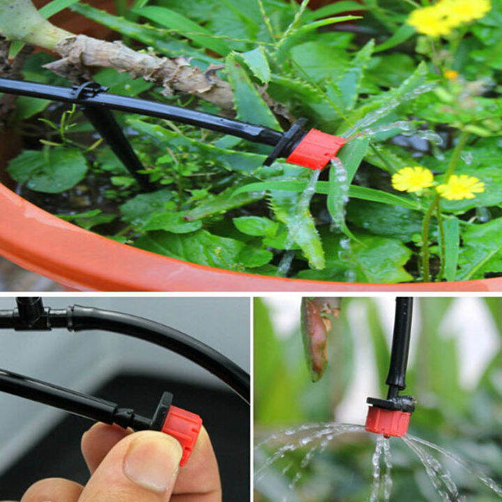 NEW 100pcs Sprinkler Irrigation Micro Flow Dripper Adjustable Water