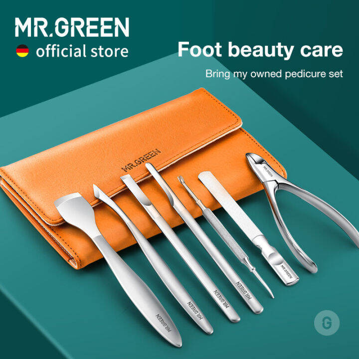 top MR.GREEN Pedicure Set Professional Foot Care Nail Tools Stainless Steel Ingrown Toe Nail
