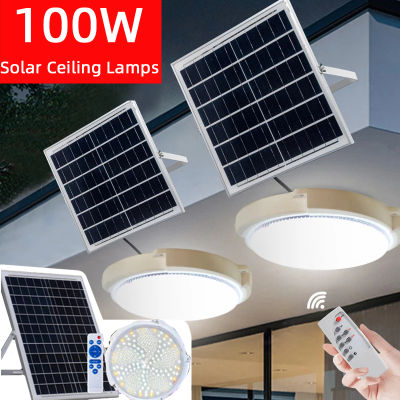 10060W LED Solar Ceiling Light Pendant Light Outdoor Indoor Solar-Power Lamp With Line Corridor Light For Garden Decoration