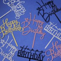 ►™ 【New Arrival】PACK of 10 PCS Acrylic Happy Birthday Cake Topper Birthday Cake Decoration