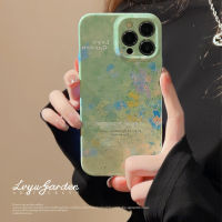 Apple ฟิล์มกันตก iPhone 14/13/12/11/X/x/xr สไตล์การวาดภาพน้ำมันเคสลายลมหายใจฤดูร้อน13 Pro Max เคสมือถือ14 Plus เกรดสูงเคสป้องกันเปลือกแข็งขนาดเล็ก12ชิ้น