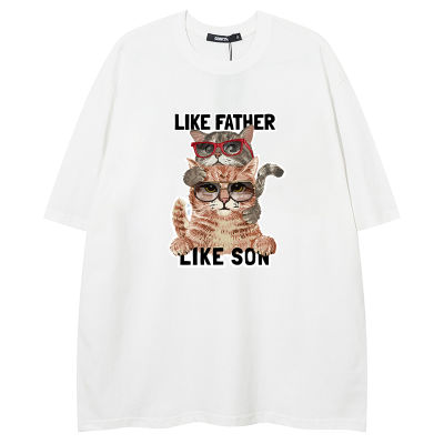 S-7XL Oversized Cotton Men T Shirt Cartoon Short Sleeve Trendy Tees Baggy Size Hip Hop Tshirt Youth Student T-shirts Oversize Loose Round Neck Mens Clothing