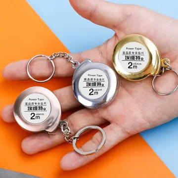 Retractable Ruler Tape Measure Key Chain Mini Pocket Size Metric 1m