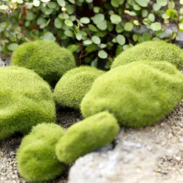 Artificial Green Moss Ball Fake Stone Simulation Plant DIY