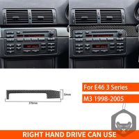 Dashboard Decoration Strip Set Real Carbon Fiber Stickers Trim Cover For BMW E46 1998-2005 Car Interior Styling Accessories