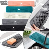 Silicone Kitchen Faucet Mat Foldable Sink Sponge Drain Rack Sink Mat Faucet Splash Catcher Bathroom Countertop Protector Mat