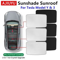 hot【DT】 AJIUYU Roof Sunshade Tesla Y 3 Car 2021-2023 Sunroof Upgrade Buckle Shades Glass Front Rear Skylight