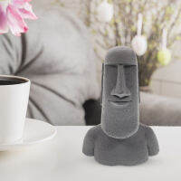 Mlinstudio น้ำหนักเบาเกาะอีสเตอร์ Moai ประติมากรรมตกแต่งเรซิ่นตุ๊กตาเหมือนจริงเดสก์ท็อป Figurine Decor