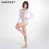 AMORESY Tis Series High Elastic Luster Shiny Surfing Yoga แขนยาว Sexy Vacation Comitive Swimsuit