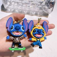 【YF】♘□✸  Lilo   Keychian Anime Pendant Keychain Pink Keychians Car Keyring Birthday