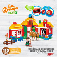 La Granja De Zenon 116pcs Farm Animals Building Blocks Construction Toys Garden House Plants Bricks Playset for Kids gift