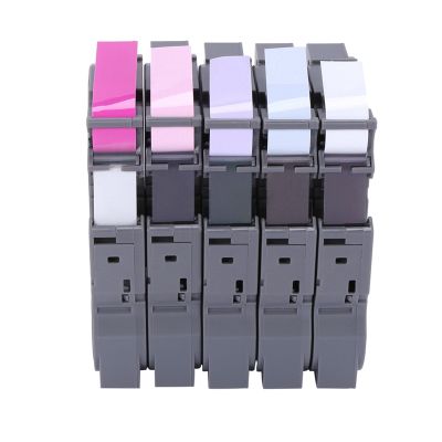 3X Compatible Label Tape Replacement for P-Touch 12mm 1/2 Inch Laminated (Berry Pink/Pink/Purple/Blue/White)