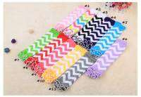ขายปลีก11สี Chevron Baby Leg Warmers กับ Ruffle Zig Zag ขาอุ่น Tights สำหรับเด็กผู้หญิง Baby