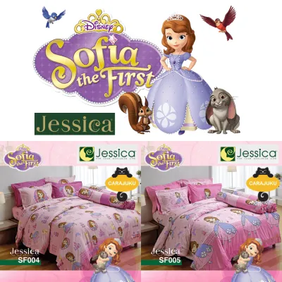 JESSICA ชุดผ้าปูที่นอน+ผ้านวม 5 ฟุต โซเฟียที่หนึ่ง Sofia the First (ชุด 6 ชิ้น) (เลือกสินค้าที่ตัวเลือก) #เจสสิกา ผ้าปู ผ้าปูที่นอน เจ้าหญิง Princess