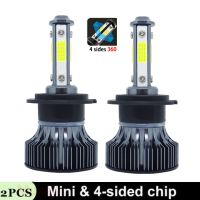 2PCS Car LED Headlight 20000LM H7 H11 Fog Lamp 9006/HB4 9005/HB3 9012 HIR2 5202 6000K 2/4Side COB Chip Auto Car Headlamp Bulbs Bulbs  LEDs  HIDs