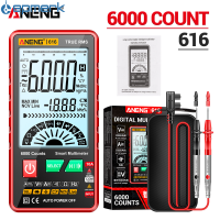 [electronicshop]ANENG 616สมาร์ทมัลติมิเตอร์แบบดิจิทัลออโต้6,000นับ NCV หน่วยวัดสากล True RMS มือถือมัลติฟังก์ชั่นตัวทดสอบโวลต์มิเตอร์แอมมิเตอร์ที่มีไฟฉายแบ็คไลท์แรงดันไฟฟ้า Ac/dc และการวัดความถี่ตัวเก็บประจุความต้านทางกระแสไฟ