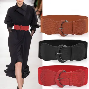 Womens Elastic Stretch Buckle Wide Belt Bow Corset Cinch Waist Belt  Waistband //