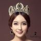 READY Pearls Diamond Baroque Crown Women Hair Jewelry Set Tiaras Earrings Gold Color Wedding Headpieces