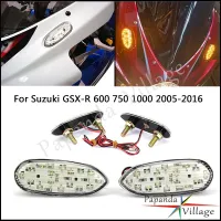 Spion Motor แผ่นกันไฟสัญญาณเลี้ยว LED แบบบูรณาการสำหรับ Suzuki GSX-R600 GSX-R750 GSX-R1000 600 750 1000 2005-16